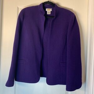 Talbots Classic Wool Open Blazer – Mauve | Size 12